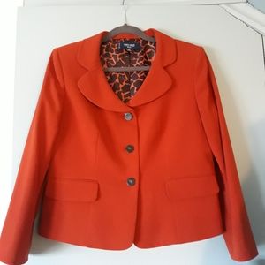 Rust Orange Jones New York Blazer Petite